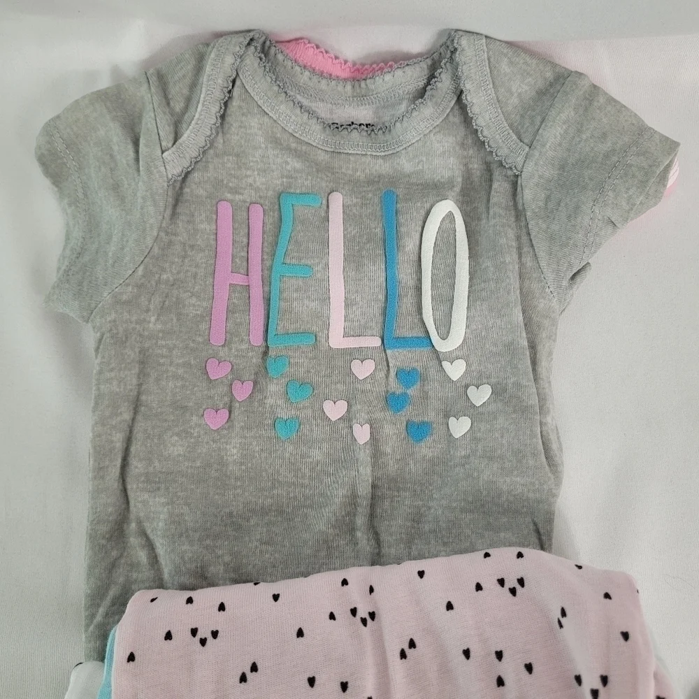 NWT Gerber 8 Pack Babygirl Short Sleeve Onesie Bodysuit 6-9 Months Assorted